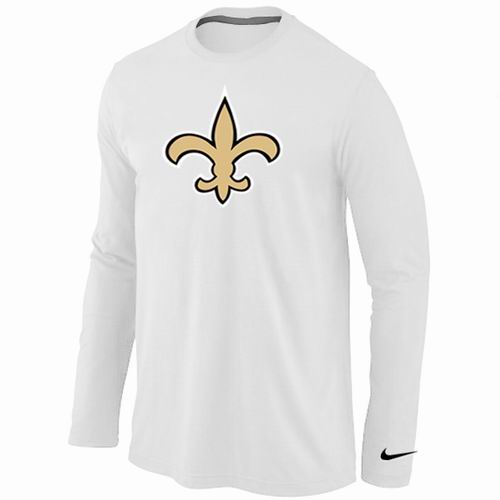 Nike New Orleans Saints Team Logo Long Sleeve NFL T-Shirt - White